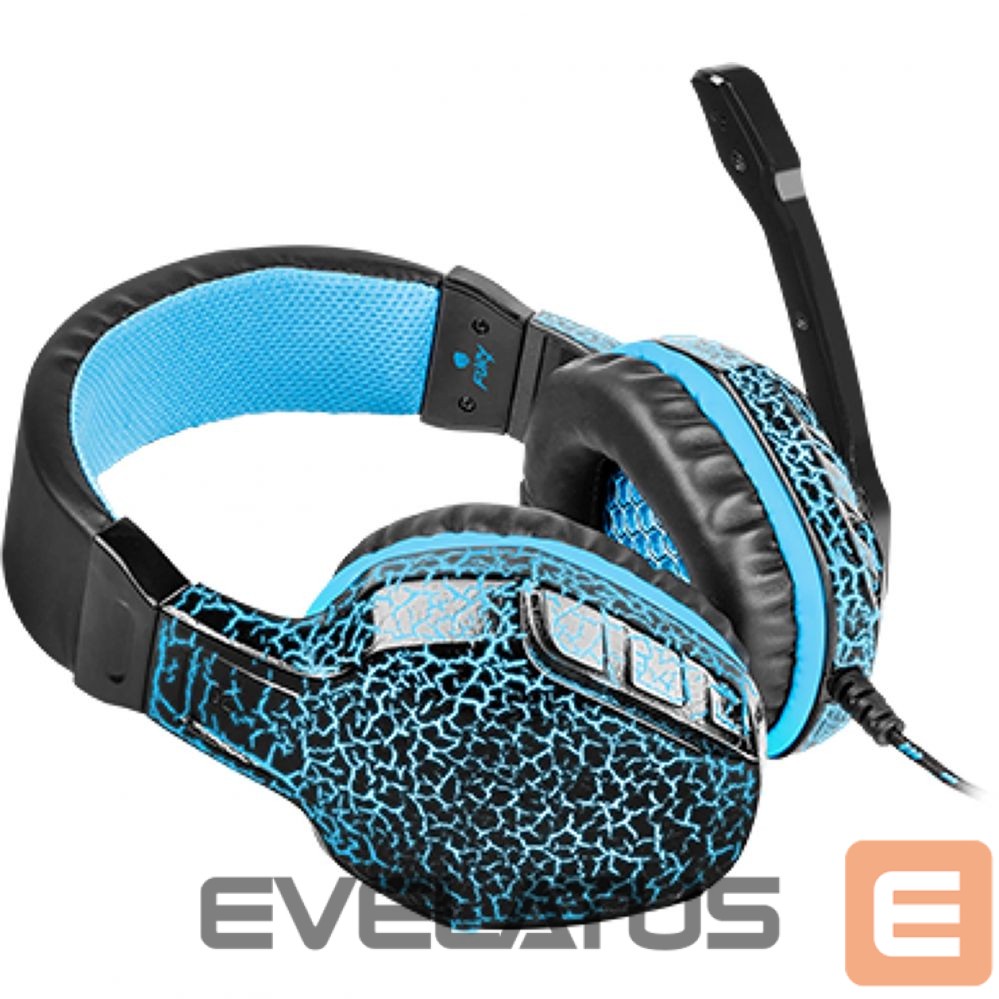 Bezvadu austiņas Fury Gaming Headset, Wired, NFU-0863 Hellcat, Black/Blue, Built-in microphone