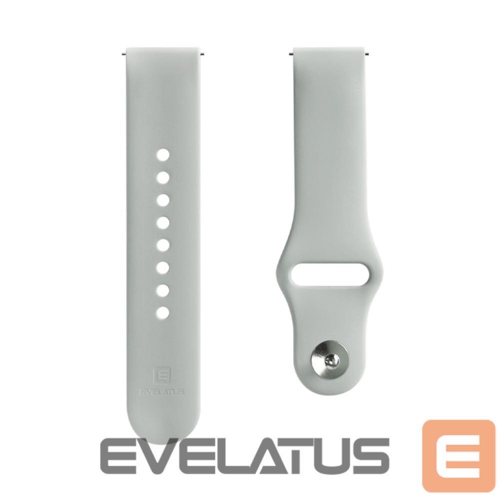 Dirželis Evelatus Evelatus Watch 22mm Silicone Loop Watch Straps (S/M 110mm) Gray