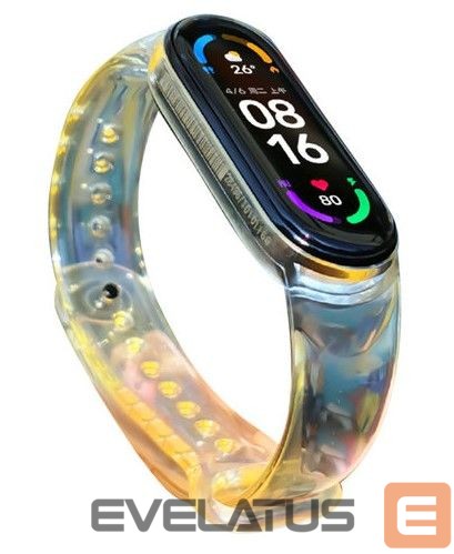 Strap iLike Silicone band strap for Xiaomi Mi Band 6 / 5 Yellow