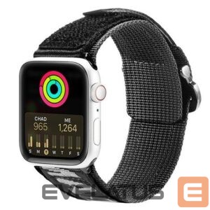 Rihm Dux Ducis  Strap (Outdoor Version) Strap for Apple Watch Ultra, SE, 8, 7, 6, 5, 4, 3, 2, 1 (49, 45, 44, 42 mm) Nylon Band Black Silver