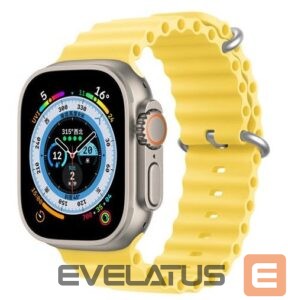 Dirželis Dux Ducis  Strap Watch Strap 8 / 7 / 6 / 5 / 4 / 3 / 2 / SE (41 / 40 / 38mm) Silicone Band Bracelet Yellow