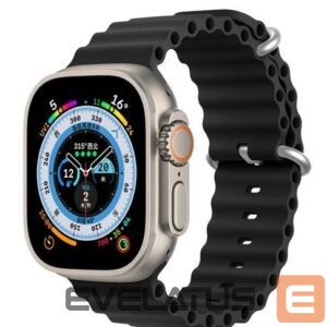 Rihm Dux Ducis  Strap Watch Strap 8 / 7 / 6 / 5 / 4 / 3 / 2 / SE (41 / 40 / 38mm) Silicone Band Bracelet Black