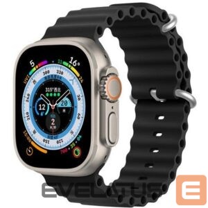 Rihm Dux Ducis Apple Silicone Strap for Apple Watch 42/44/45/46/49MM Black