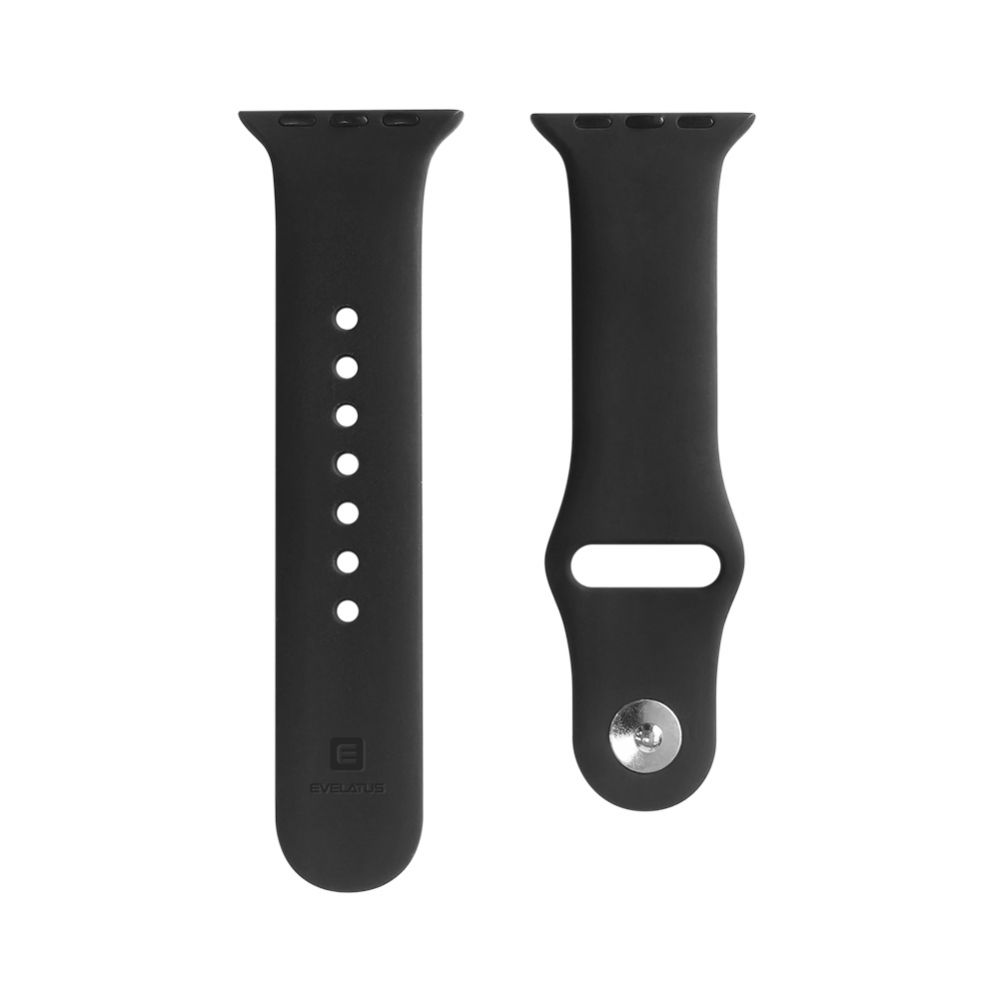 Strap Evelatus Evelatus Apple Watch 42/44/45mm Silicone Loop Watch Straps (140mm M/L) Black