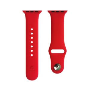 Strap Evelatus  Evelatus Apple Watch 42/44/45mm Silicone Loop Watch Straps (140mm M/L) Red