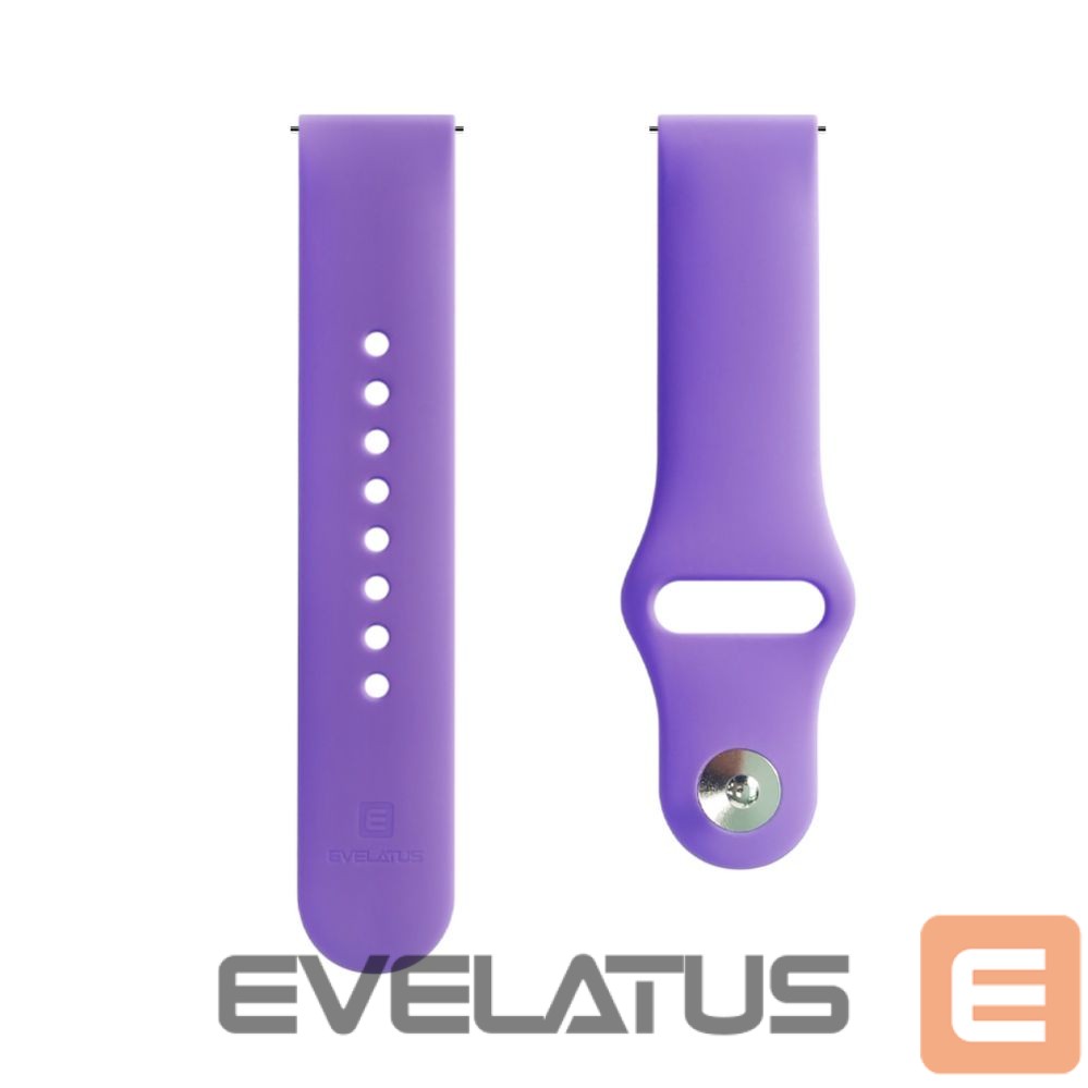 Strap Evelatus Evelatus Watch 20mm Silicone Loop Watch Straps (130mm M/L) Deep Purple