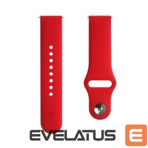 Strap Evelatus  Evelatus Watch 20mm Silicone Loop Watch Straps (130mm M/L) Red