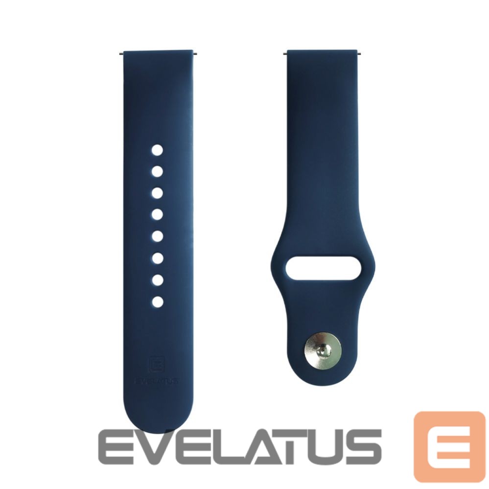 Strap Evelatus Evelatus Watch 20mm Silicone Loop Watch Straps (130mm M/L) Blue