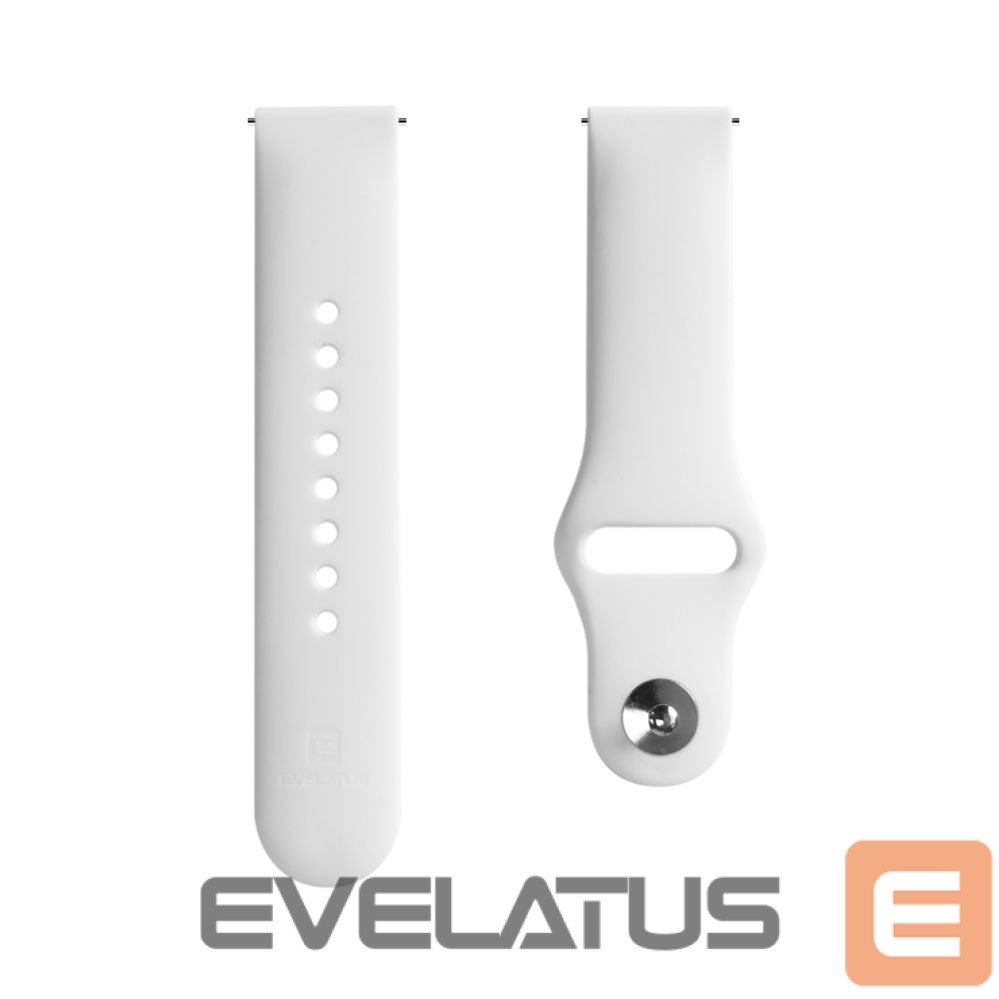 Strap Evelatus Evelatus Watch 22mm Silicone Loop Watch Straps (130mm M/L) White
