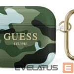 Maciņš austiņām Guess Apple AirPods 3 cover Camo Collection Green on Black