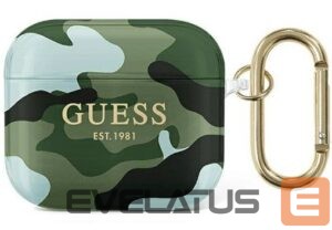 Maciņš austiņām Guess Apple AirPods 3 cover Camo Collection Green on Black