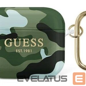 Maciņš austiņām Guess Apple AirPods 3 cover Camo Collection Green on Black