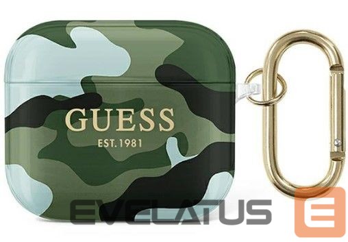 Maciņš austiņām Guess Apple AirPods 3 cover Camo Collection Green on Black