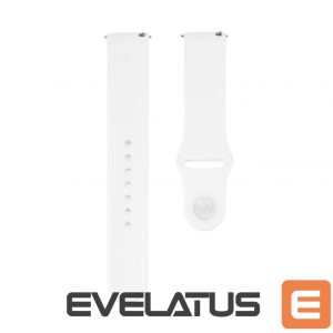 Strap Connect  20mm Silicone Loop Watch Strap (S/M 110mm) White