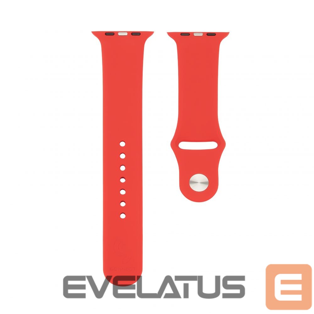 Strap Connect Watch 42/44/45mm Silicone Loop Watch Strap (140mm M/L) Red