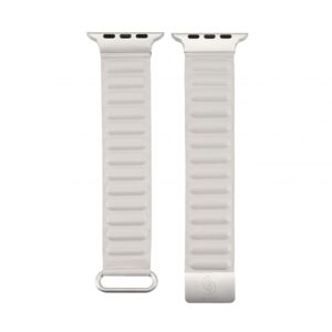 Siksniņa Connect  Watch 42/44/45mm cortical back buckle magnetic suction Watch Straps Starlight