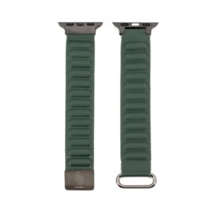 Strap Connect  Watch 42/44/45mm cortical back buckle magnetic suction Watch Straps Ceder Green