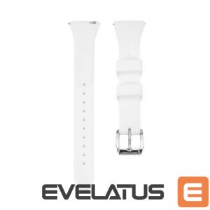 Strap Connect  20mm T-buckle Silicone Loop Watch Strap (130mm M/L) White