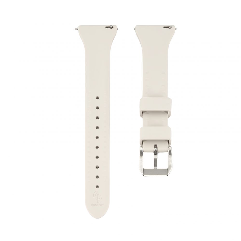 Rihm Connect 20mm T-buckle Silicone Loop Watch Strap (130mm M/L) Silver