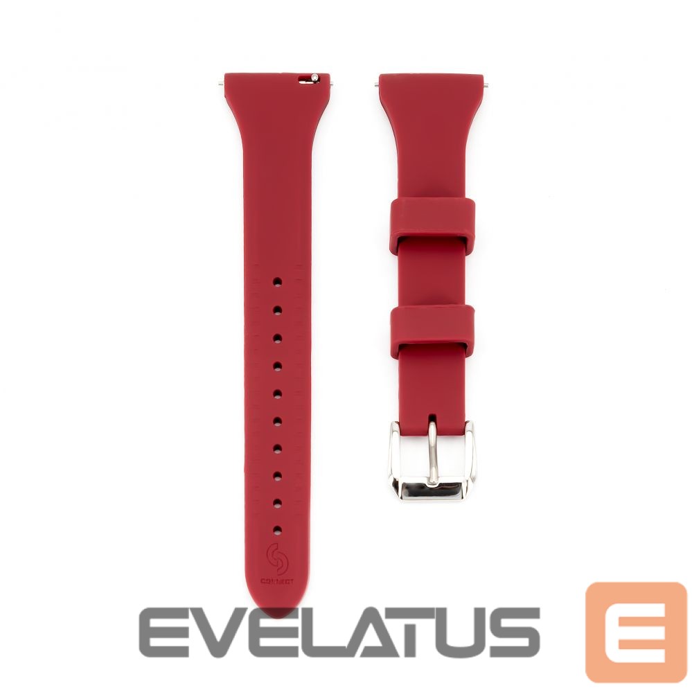 Strap Connect 20mm T-buckle Silicone Loop Watch Strap (130mm M/L) Plum