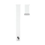 Strap Connect  22mm Flat head Leather - Silicone Loop Magnetic Watch Strap (130mm M/L) White