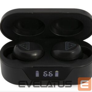 Bezvadu austiņas Guess  True Wireless Triangle Logo BT5.0 Stereo Earphones Black