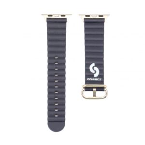 Dirželis Connect  Watch 38/40/41mm Marine leather Watch Strap Navy Blue