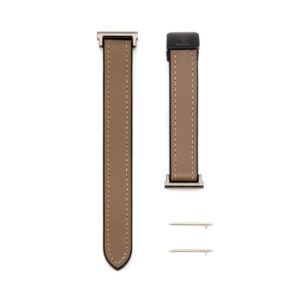 Strap Connect  20mm Silicone Leather Watch Strap with Magnetic Wine Red