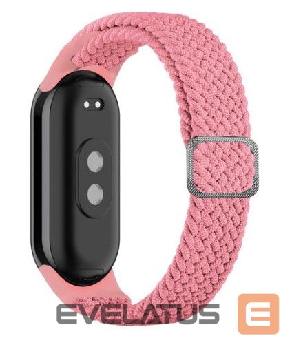 Strap iLike Universal Mi Band 8 wristband bracelet Braided fabric strap Pink
