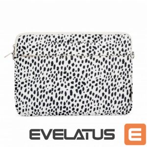 Laptop Bag iLike  15-16 Inches Fabric Laptop Bag With Strap Leopard White