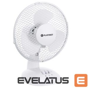 Ventilators Platinet  PTF9W Compact & Powefull 24W Desk Air Fan 23cm Blades with 3 Speed levels White