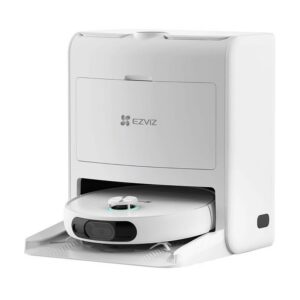 Dulkių siurblys EZVIZ  Ezviz RS2-PWT2 Video Camera Vacuum Cleaner and Wet Floor Wash Mop Robot with container dock White 