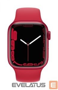Viedpulksteni Apple  Watch Series 7 GPS, 41mm (PRODUCT)RED Aluminium Case with Sport Band - Regular (PRODUCT) Red