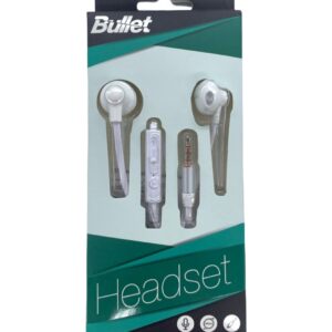 Kõrvaklapid -  BULLET Earphones 3.5mm, 120 cm. White