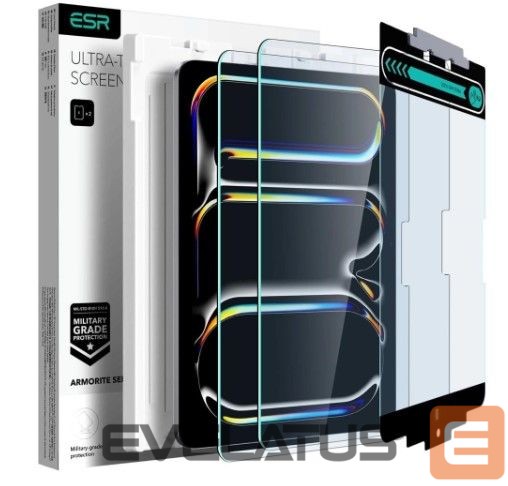 Aizsargstikls iLike Apple ESR Armorite tempered glass for iPad Pro 13'' 2024 - 2 pcs. Transparent
