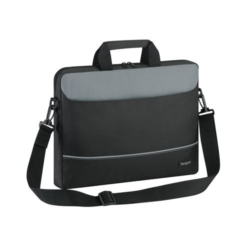 Sülearvuti kott Targus Intellect Fits up to size 15.6 ", Black/Grey, Shoulder strap, Messenger - Briefcase,