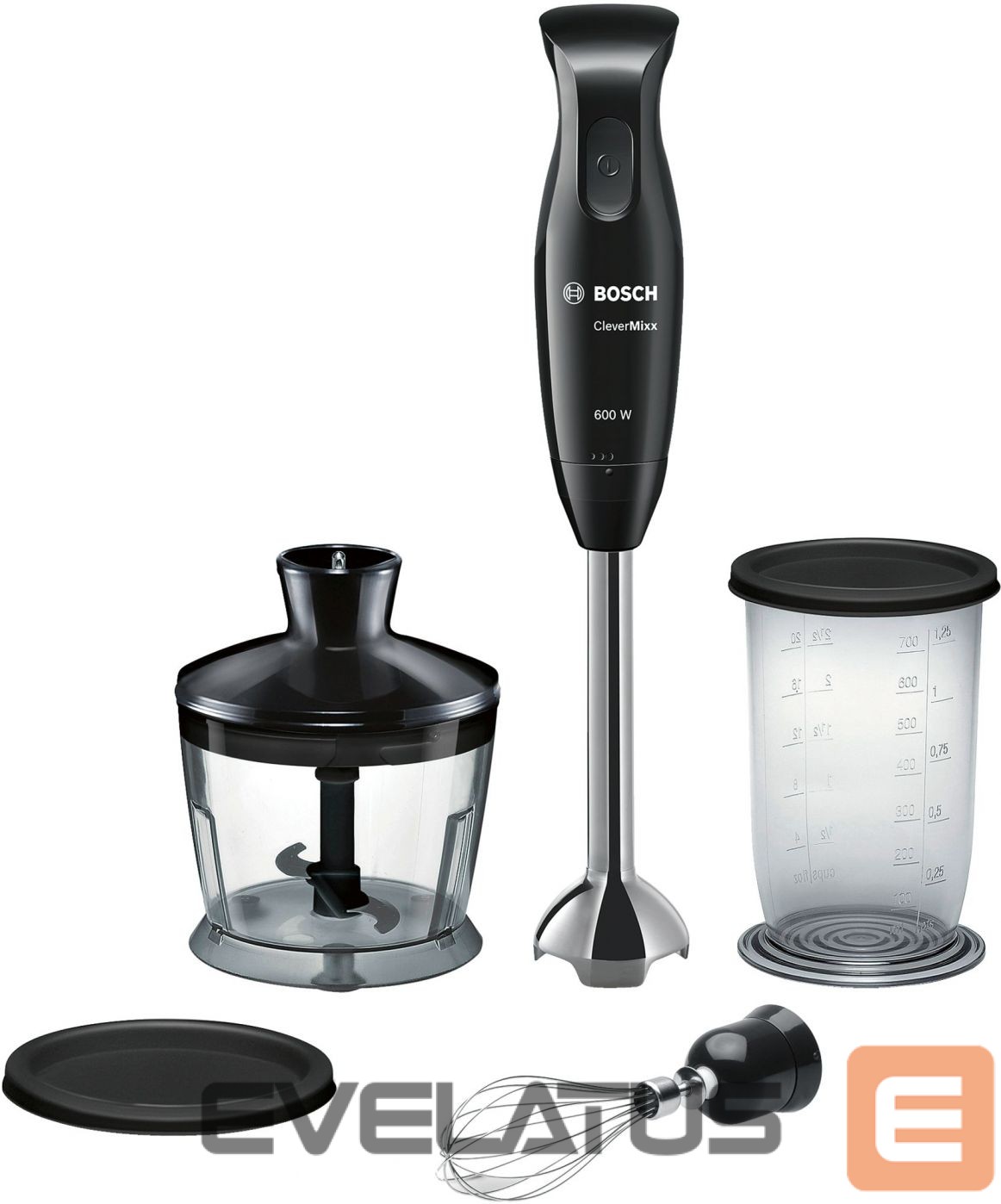 Mikserid ja blenderid Bosch Blender CleverMixx MSM2650B Hand Blender, 600 W, Number of speeds 12, Chopper, Black