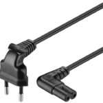 Kabelis Goobay  Euro connection cord, both ends angled 97344 0.75 m, Black 