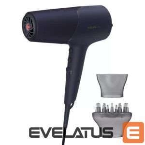 Näokaitse Philips  Hair Dryer BHD510/00 2300 W, Number of temperature settings 3, Ionic function, Diffuser nozzle,  Blue/Metal 