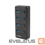 Переходник Natec  USB 3.0 HUB, Mantis 2, 4-Port, On/Off with AC Adapter 
