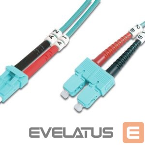Cable Digitus  FO Patch Cord, Duplex, LC to SC MM OM3 50/125 µ, 1 m 