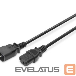 Cable Digitus  Power Cord extension cable  C13 - C14, AK-440201-018-S 1.8 m, Black 