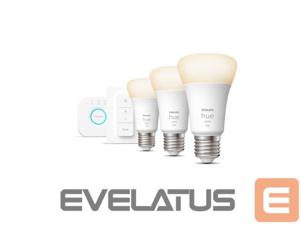 Server - Other Accessories Philips Hue W Starter Kit 9,5W A60 E27 3pcs, Bridge, Switch