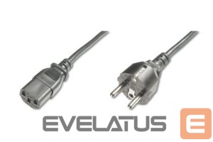 Cable Digitus  Power Cord, Schuko (CEE 7/7) - C13 M/F, H05VVF3G 0.75qmm 1.2 m, Black 