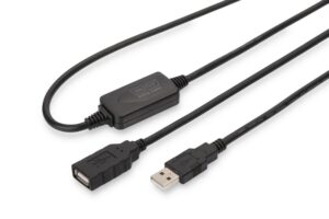 Cable Digitus  Active USB 2.0 Repeater/Extension Cable DA-73100-1 10 m, Black 