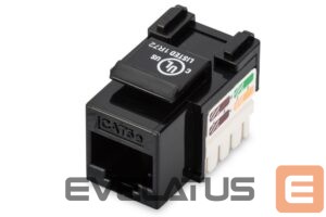 Adapteris Digitus  Class D CAT 5e Keystone Jack DN-93501 Unshielded RJ45 to LSA, Black 