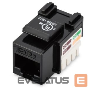 Üleminek Digitus  Class D CAT 5e Keystone Jack DN-93501 Unshielded RJ45 to LSA, Black 