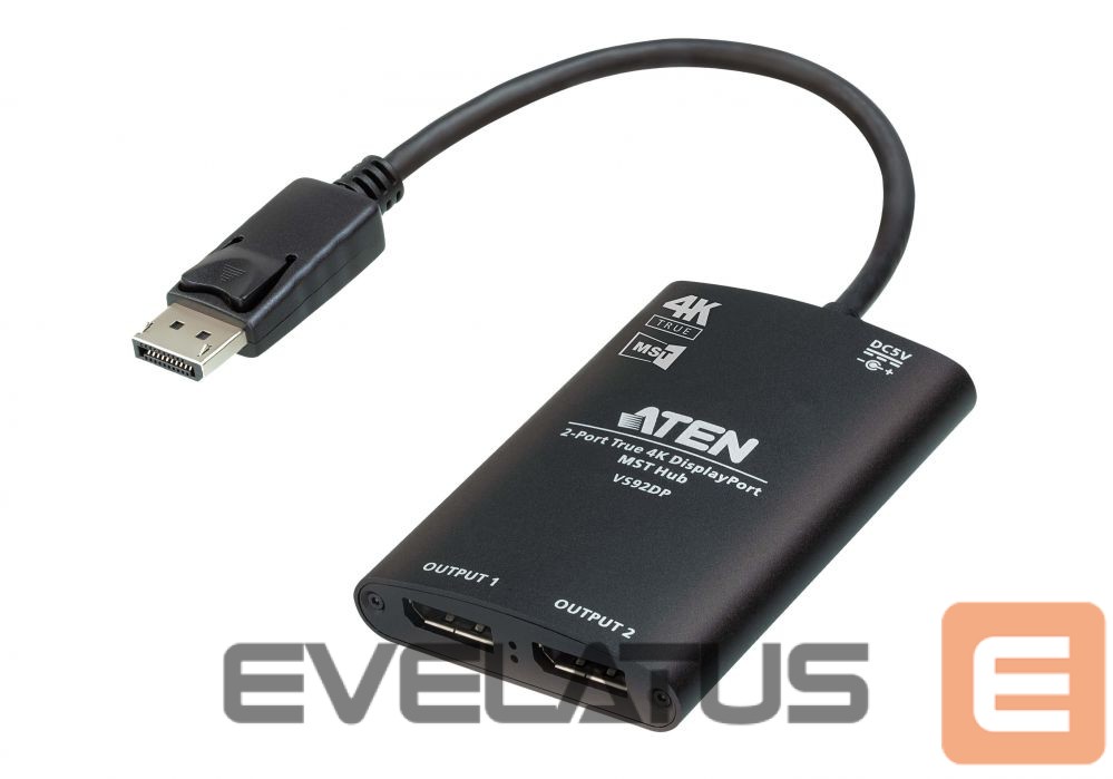 Server – muud tarvikud Aten DisplayPort to 2 DisplayPort VS92DP-AT Black