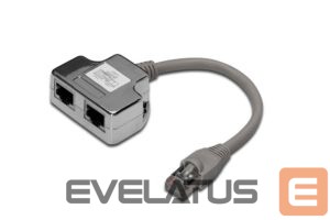 Converter Digitus  CAT 5e patch cable adapter, 2x CAT 5e, shielded 	DN-93904 Black, RJ45 socket to RJ45 plug, 0.19 m 