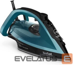 Glūdeklis TEFAL  FV6832E0 Steam Iron, 2800 W, Water tank capacity 270 ml, Continuous steam 50 g/min, Steam boost performance 260 g/min, Black/Blue 